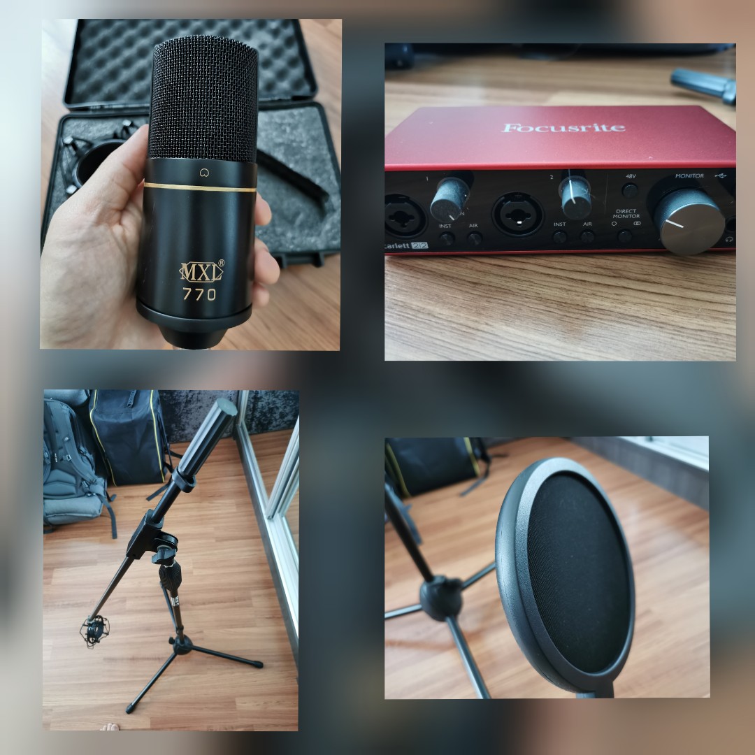 [GOOD AS NEW] MXL 770 Condenser Mic + Focusrite Scarlett 2i2 USB Audio