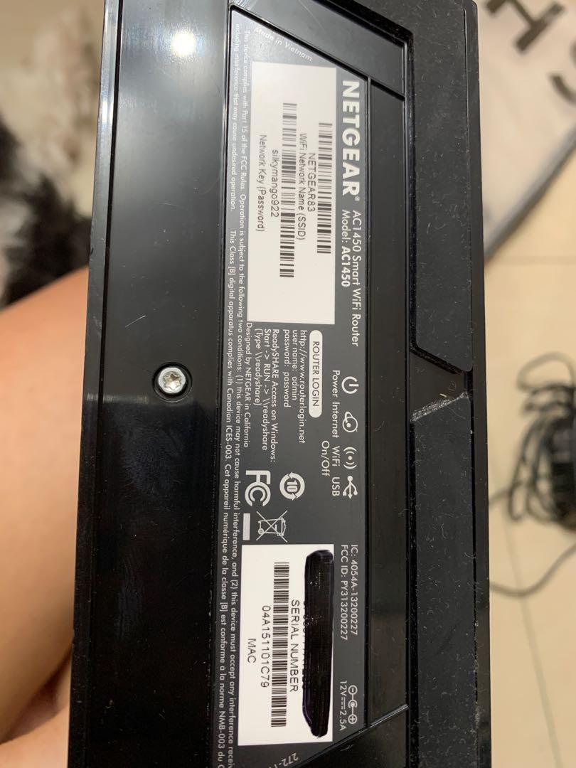 Netgear AC1450 smart wifi router, Computers & Tech, Parts & Accessories