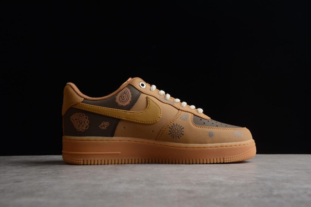 NIKE Air Force 1 low Wheat Gum Brown shoes Euro 36 45 Men s