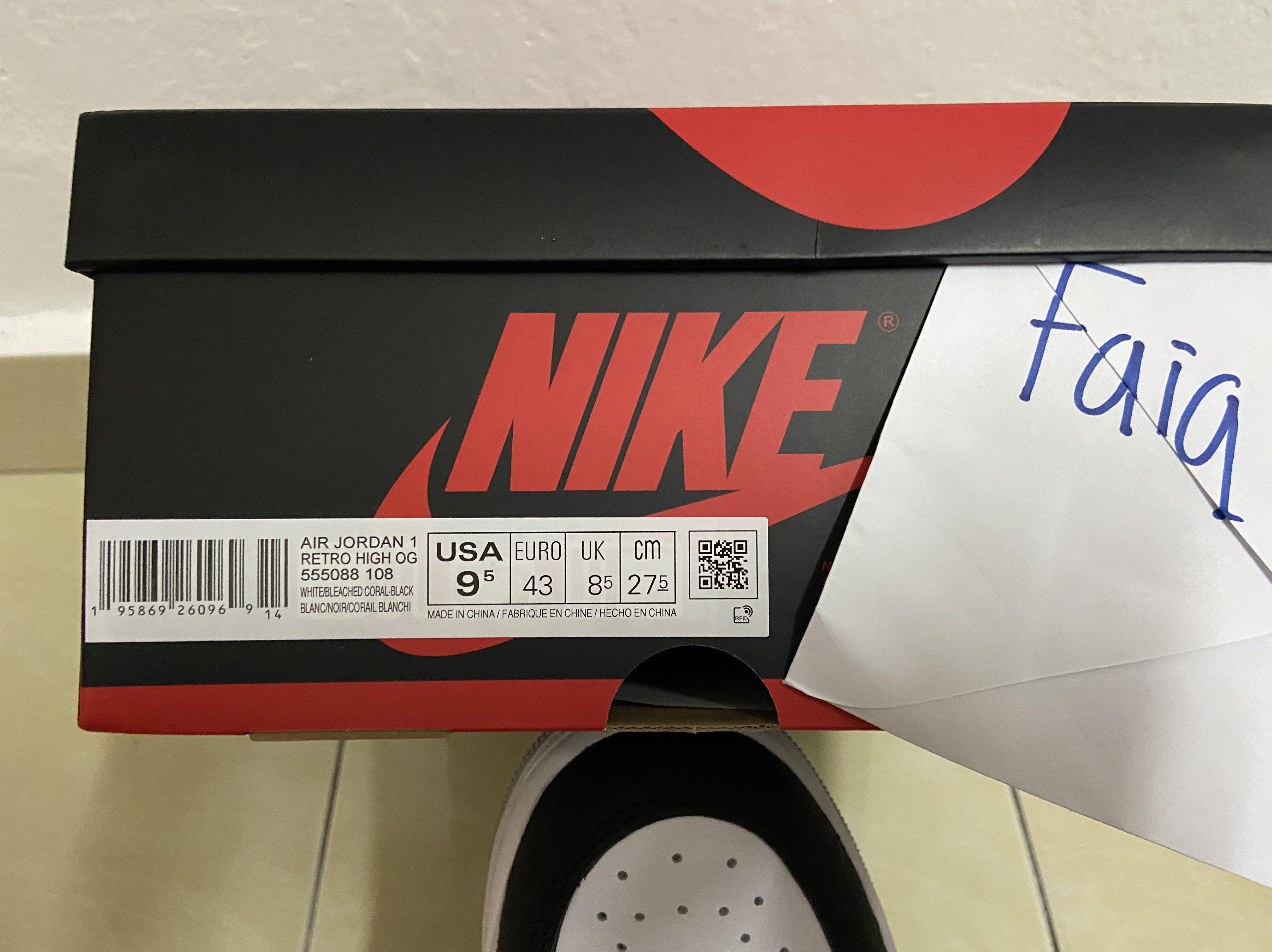 Nike Air Jordan 1 Stage Haze / Bleached Coral, Men's Fashion ...