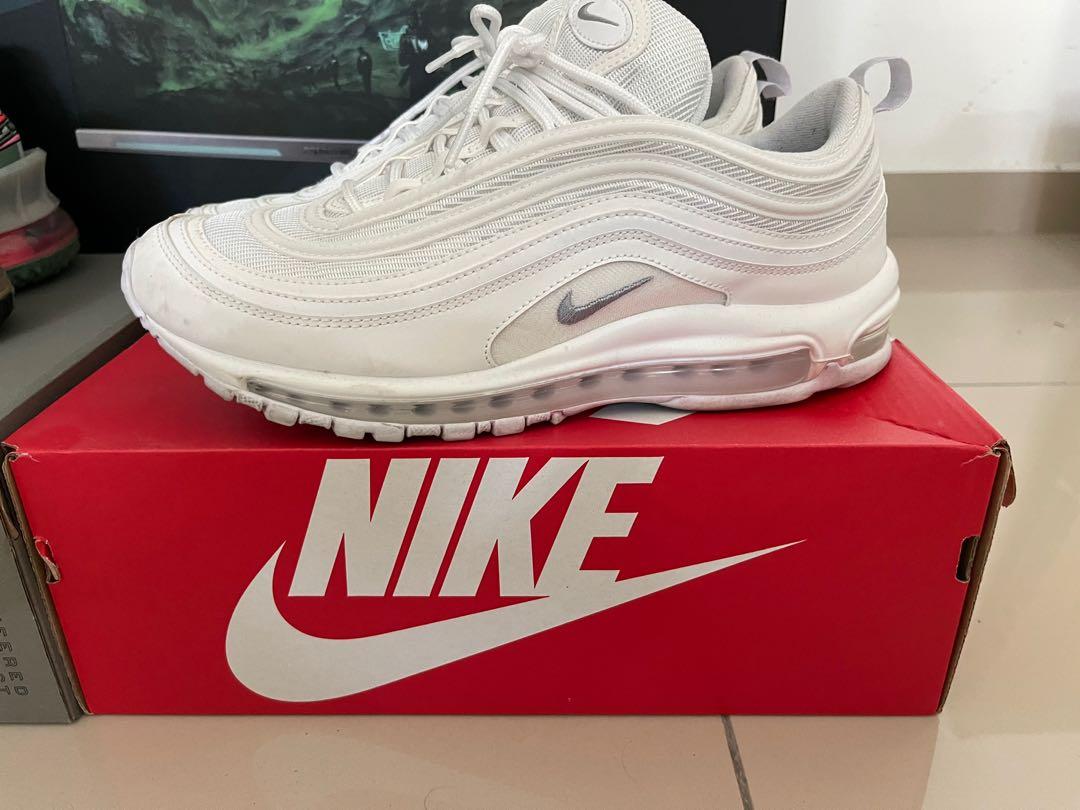 Nike air max 97 triple white Men s Fashion Footwear Casual