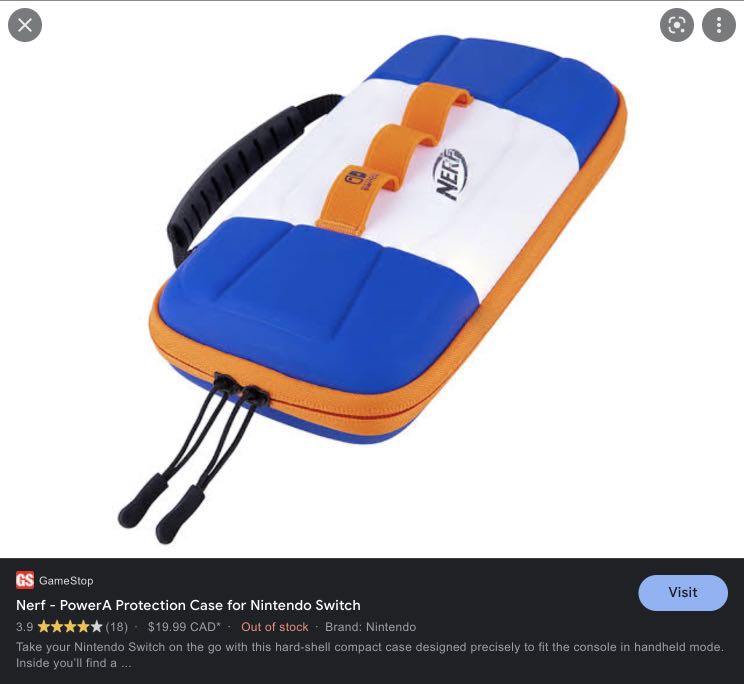 Nerf nintendo switch case best sale