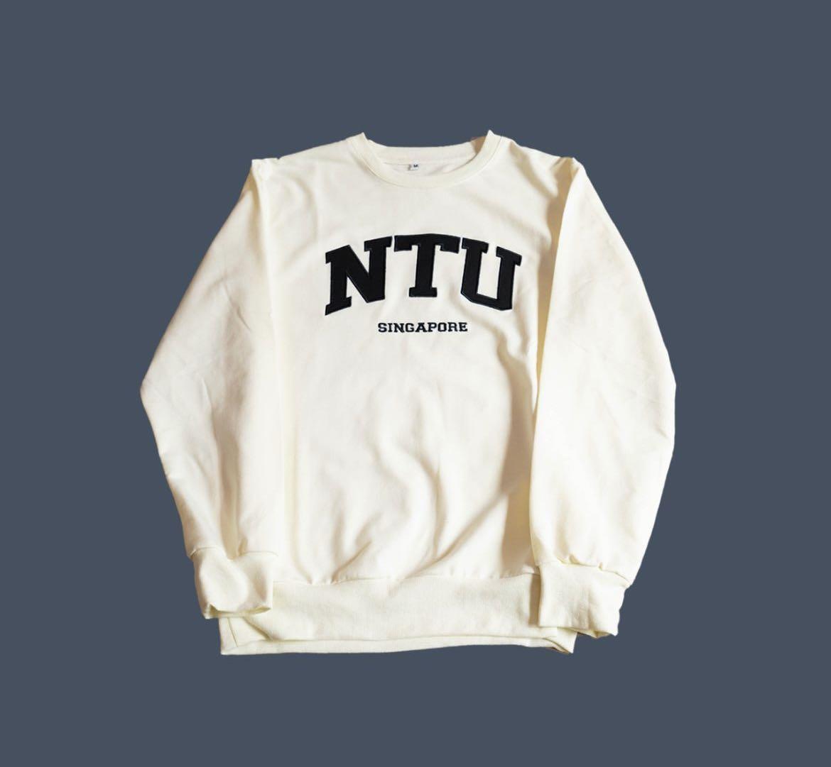 NTU Cream Pullover Hoodie, Men's Fashion, Tops & Sets, Hoodies on Carousell