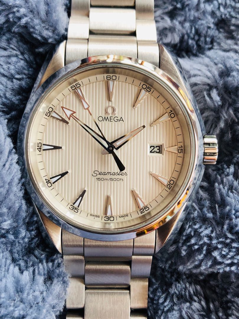 Omega Aqua Terra White Teak Dial 