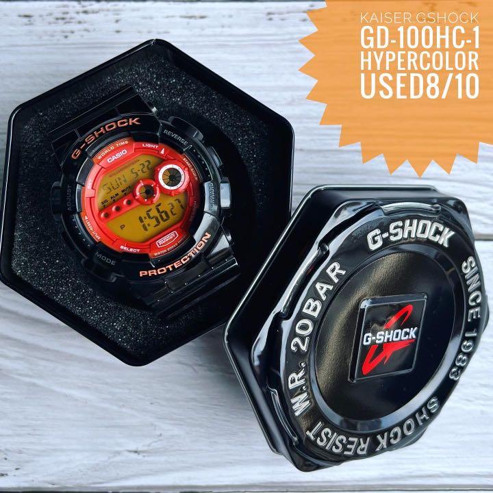 Original Casio G-Shock GD-100HC-1 Hyper Color, Men's Fashion