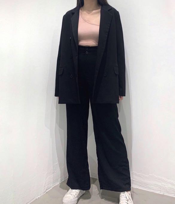 oversized black blazer, Women's Fashion, Coats, Jackets and Outerwear