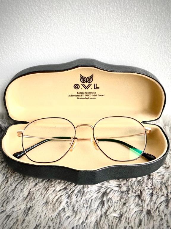 Owl Eyewear Titanium Rose Gold Fesyen Wanita Aksesoris di