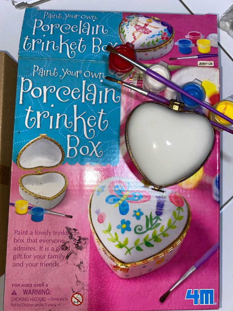 Paint your own porcelain trinket box, Hobbies & Toys, Stationery