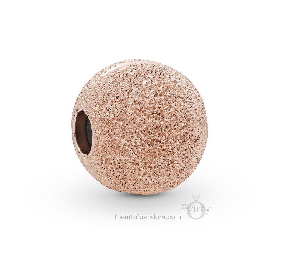 Pandora authentic Sales Matte Brilliance Clip Charm Rose Gold