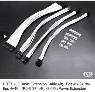 PC Extension Cable Set  30cm White