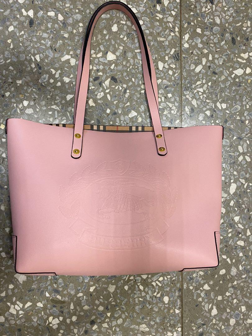 Pink Burberry Tote Bag