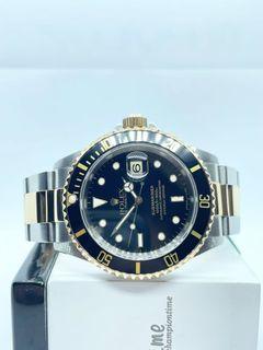 Pre Owned Rolex Oyster Submariner 16613 Black Dial Automatic Steel Casing Bracelet