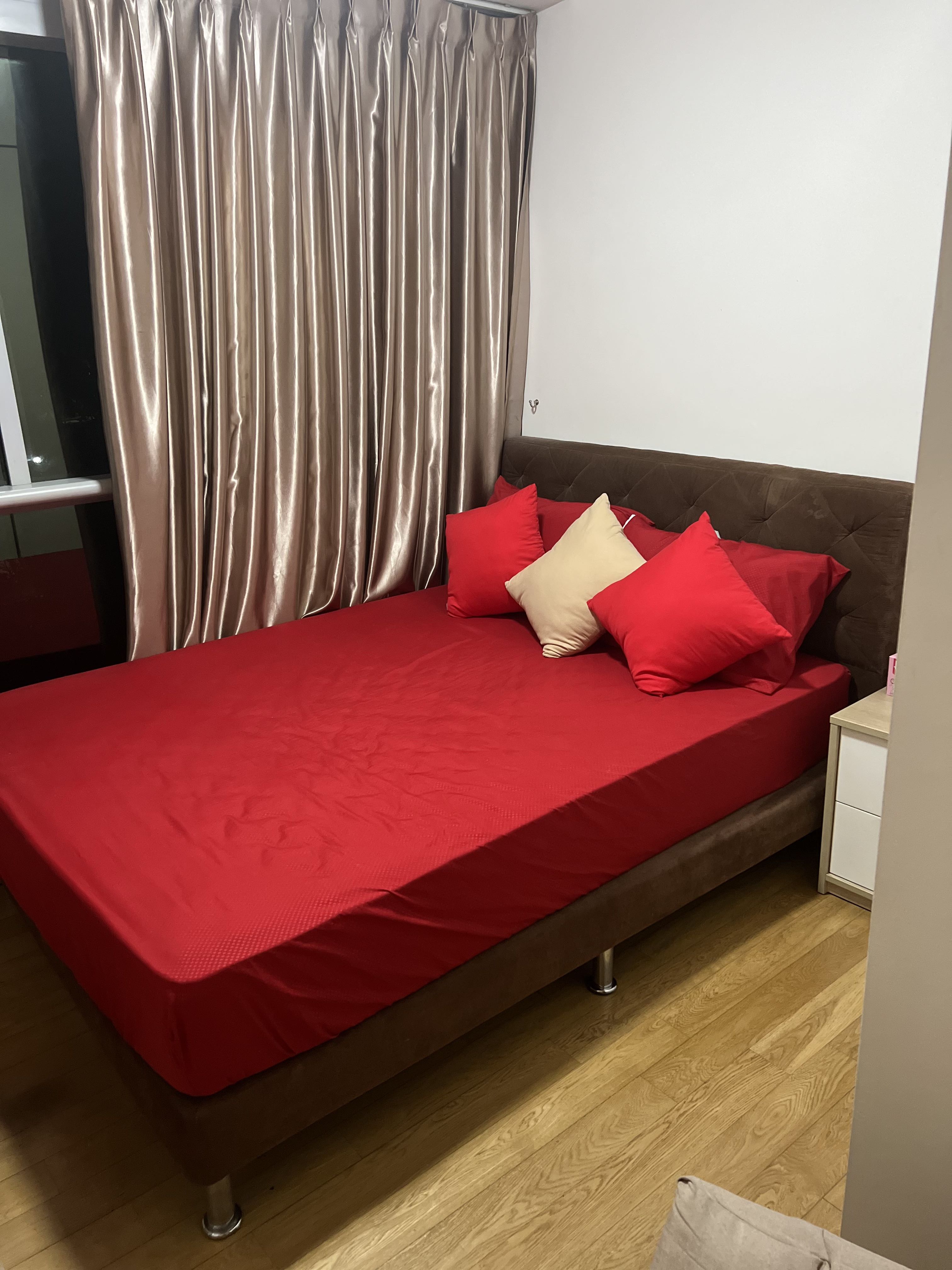 Queen size Bed with mattress, Furniture & Home Living, Furniture, Bed