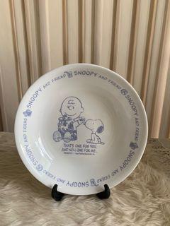 Sale! Rare Corelle Peanuts Charlie Brown Snoopy Pasta Plate Bowl