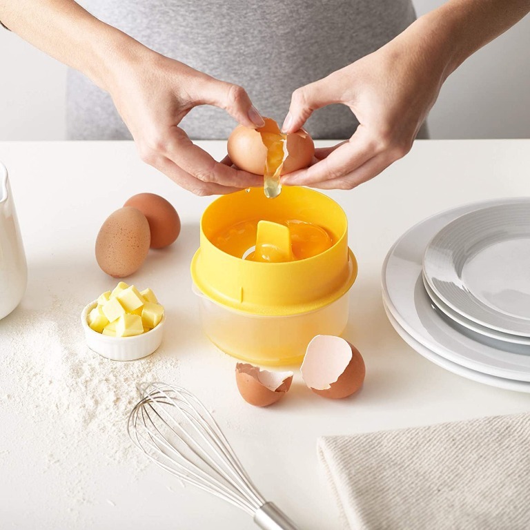 A long handle egg white yolk separator a great ⭐NEW gadget arrival egg filter stainless steel easy to use cookware kitchen utensil for cooking and baking ⭐NEW design egg separator by⭐LUNA TREE 