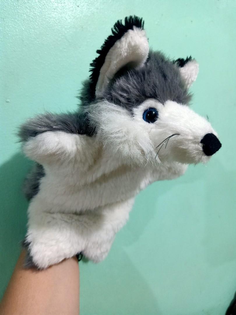 REALISTIC SIBERIAN HUSKY DOG HAND PUPPET, Hobbies & Toys, Toys & Games