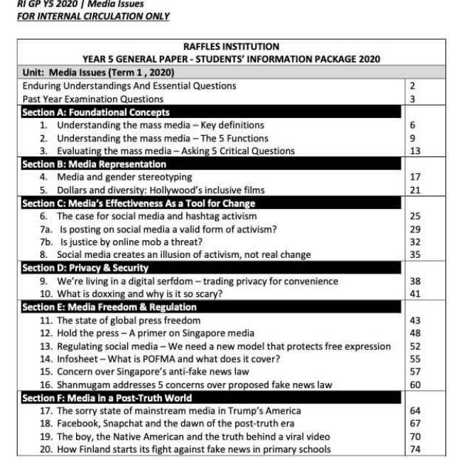 RJC GP notes (Category: Textbooks) located in Singapore. Submitted by antherr (Listing ID 1162174785, Image 1). Description: $3 for each set of lecture notes (infopacks) Topics avail : - media - social issues - science and tech - arts - global issues - politics I & II $2 for each issue of essay bulletins (KS bull) years available - 2006 to 2008 (1 issue for each year) - 2015 to 2021 (2 issues per year except 2021) Payment by paylah/paynow, notes 