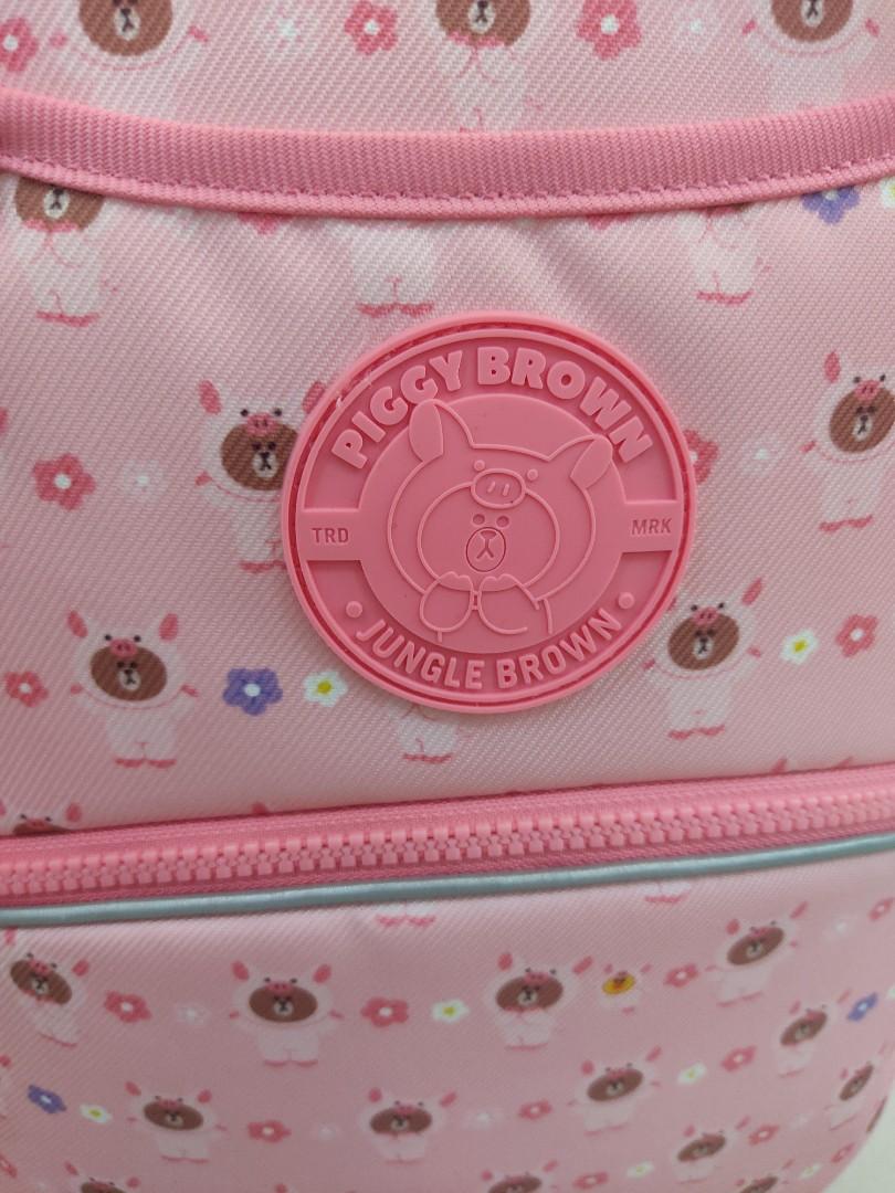 Roller Backpack Bag Luggage Piggy Brown Jungle Brown Series Line