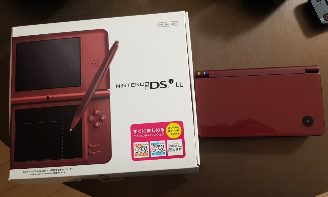 SPRING SALE Used Nintendo DSi LL Red Wine Video Gaming Video