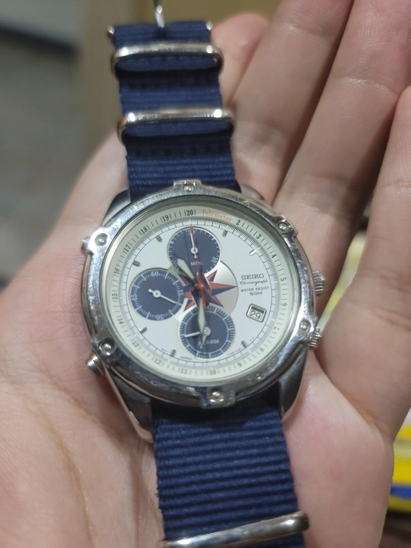 Seiko Chronograph with Nato Strap, Men's Fashion, Watches & Accessories,  Watches on Carousell
