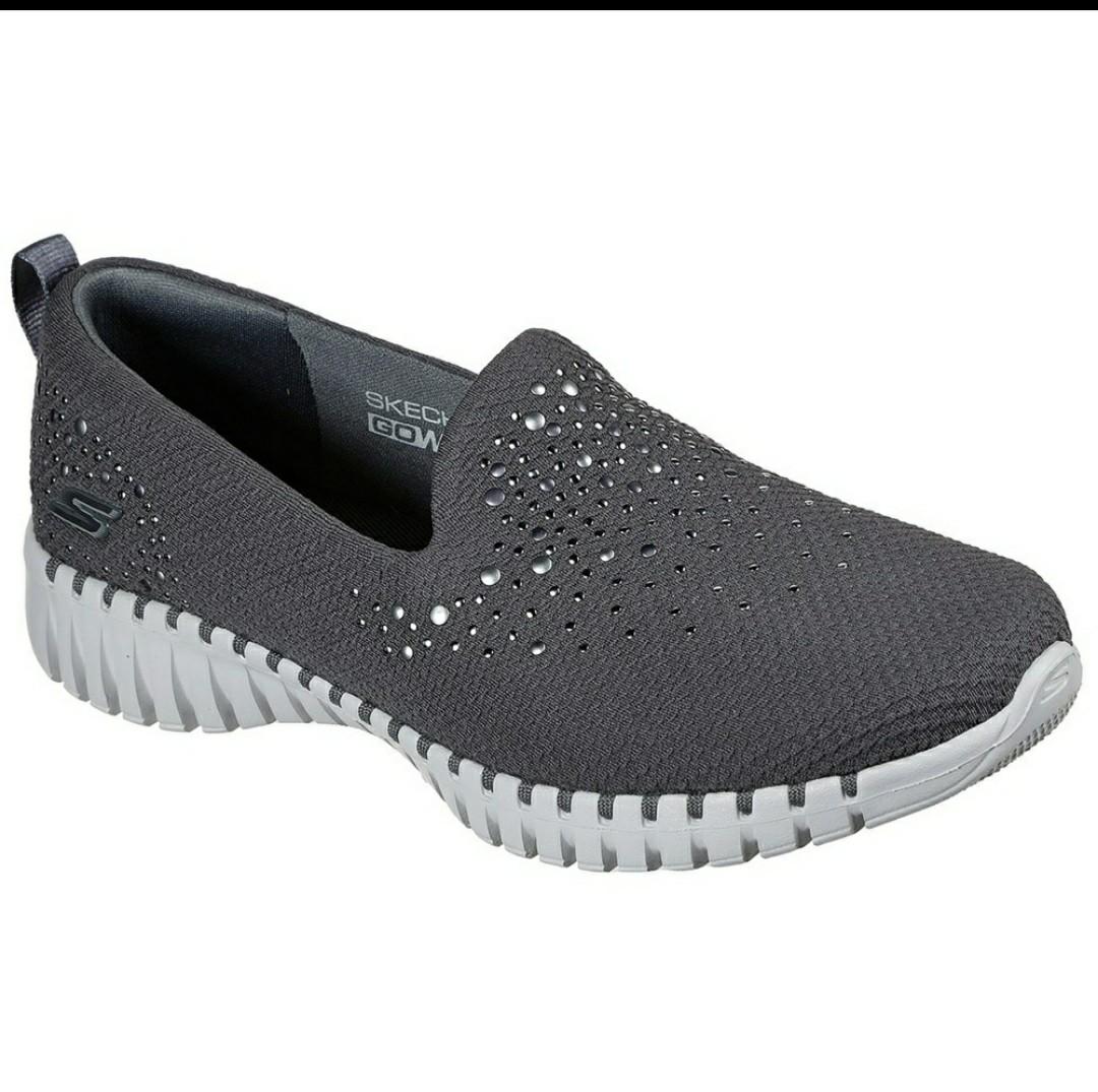 Skechers women go walk smart shoes 124298 charcoal BNWT