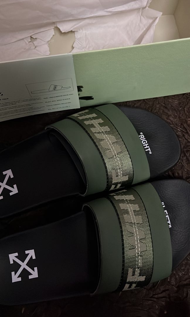 Green off white slides 2025
