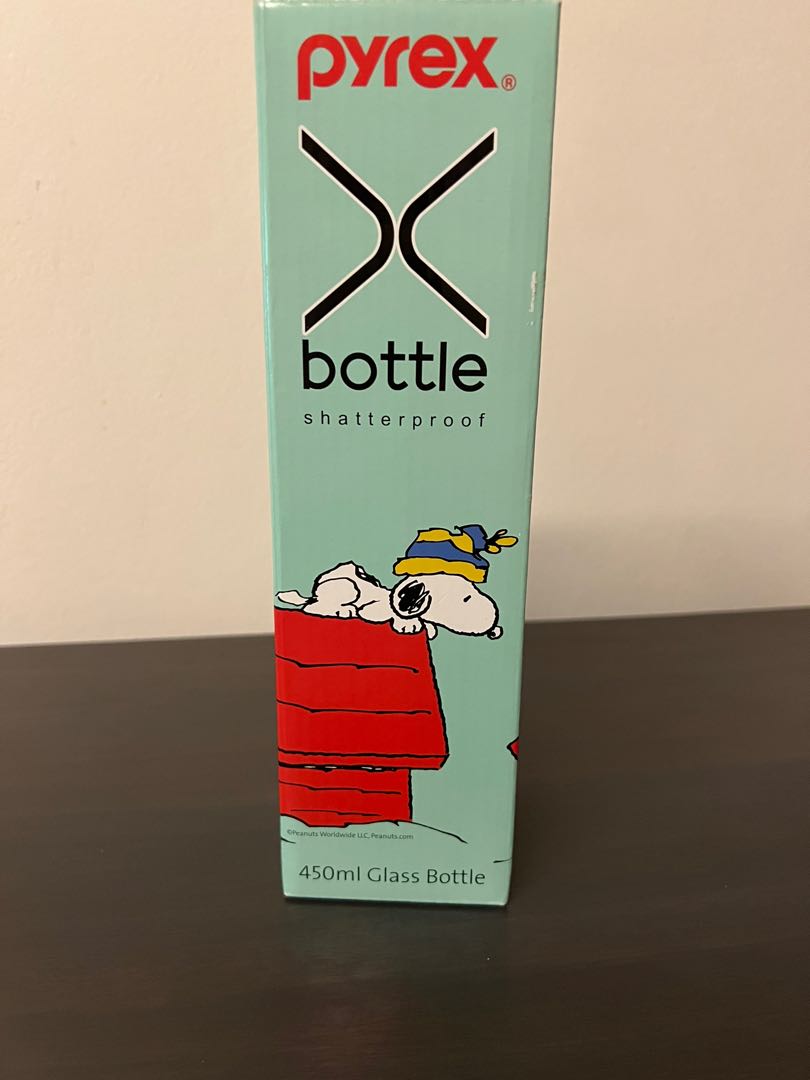 Snoopy Pyrex shatter proof bottle, Furniture & Home Living, Kitchenware