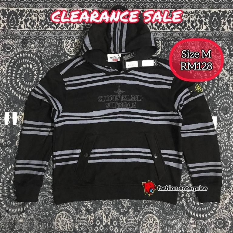supreme stone island striped hoodie