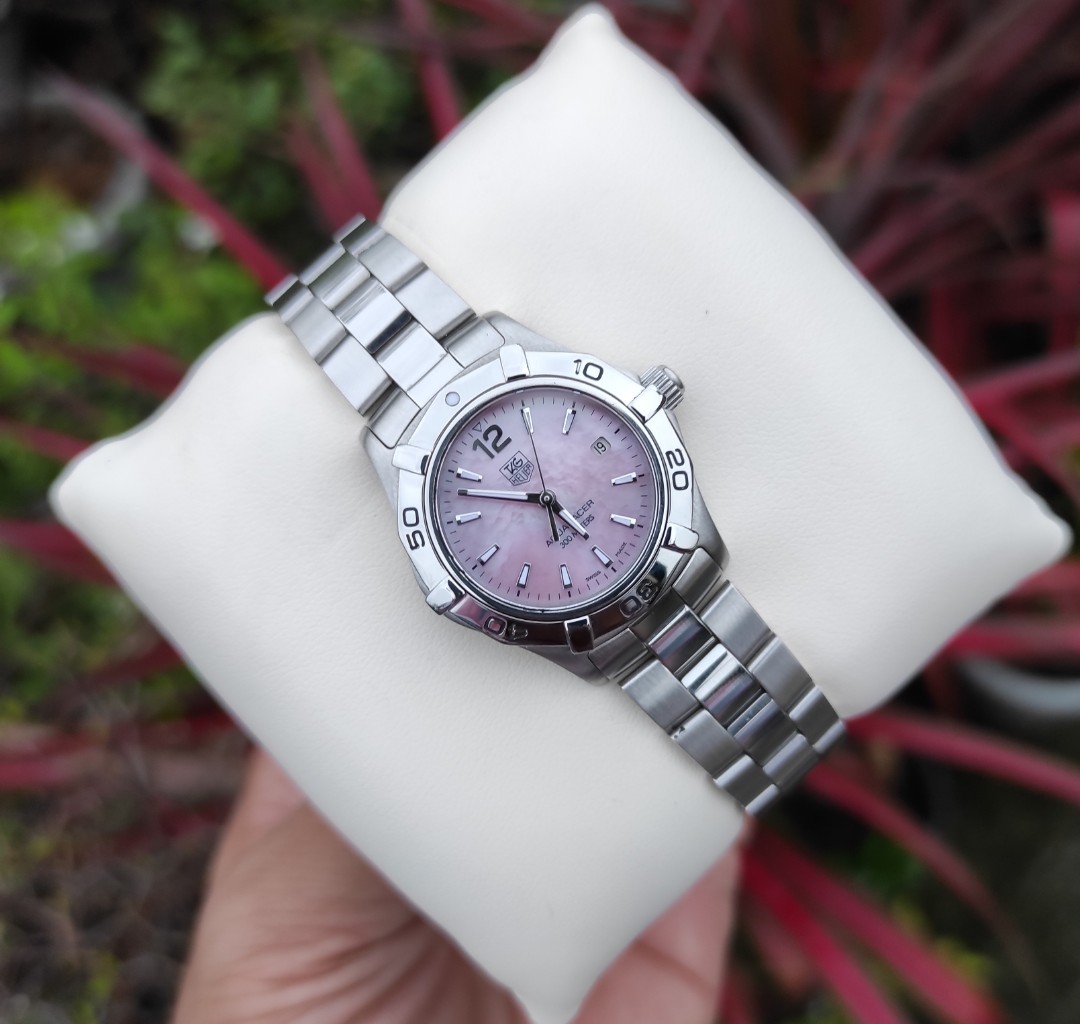 Tag heuer pink best sale mother of pearl watch
