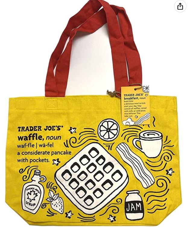 Trader Joe's Cotton Veggie & Fruit Shopping Bag With Handles  Reusable   New 