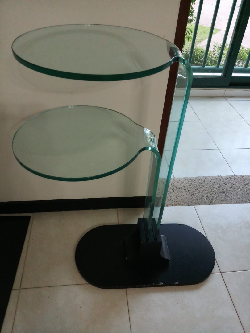 Two Switchable Glass Top Side Table, Furniture & Home Living, Furniture ...