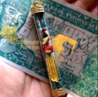 Ultimate Money Luck Wealth Attraction Takrut 2 in 1 Combo Centipede Pearl + Ibu Duit “Mother of Money” Wealth Holy Note - Wealth TAKRUT Luck Amulet Charm Mustika Stone Khodam Lucky Mustika Pusaka Crystal Feng Shui Wealth Luck Charm gemstone pearl