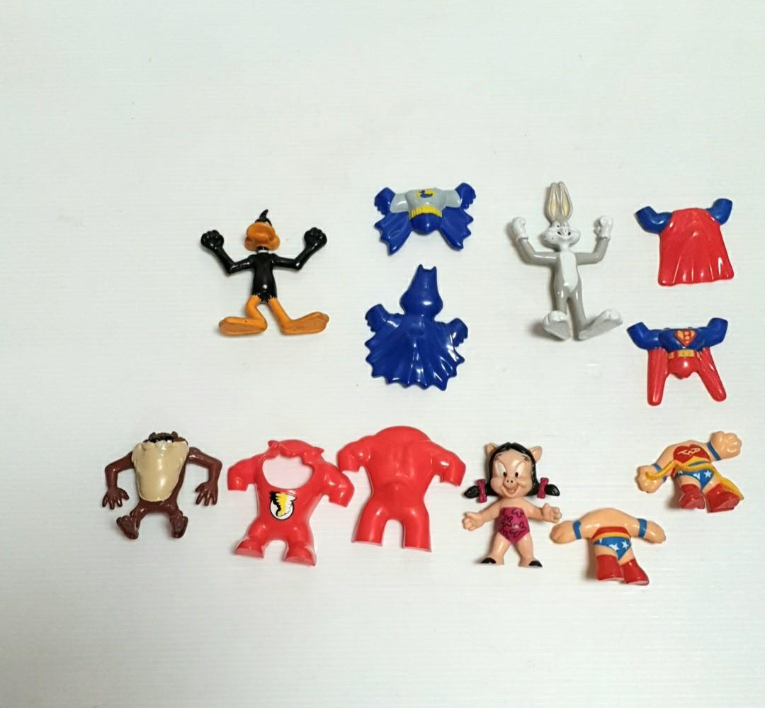 vintage burger king looney tune dc superhero figures lot
