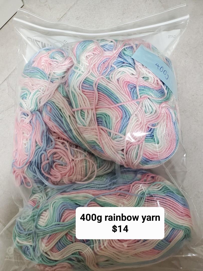 Spotlight Yarn, Gradient Yarn (Rainbow, Semco Red Yarn, Blue Gradient