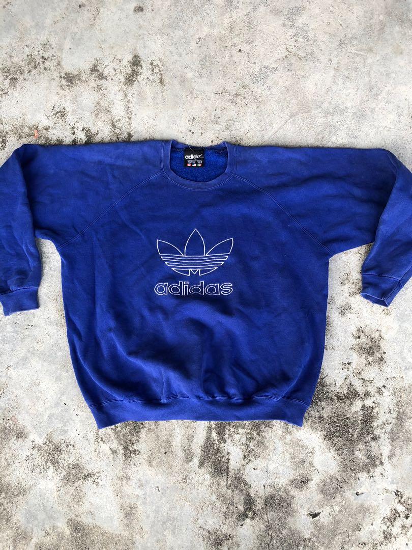 XXL Vintage 90s ADIDAS big logo sweatshirt made in usa Men s