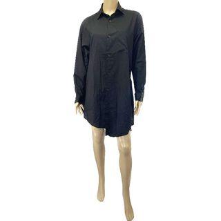 Y's Yohji Yamamoto Black Button Down Shirt Dress