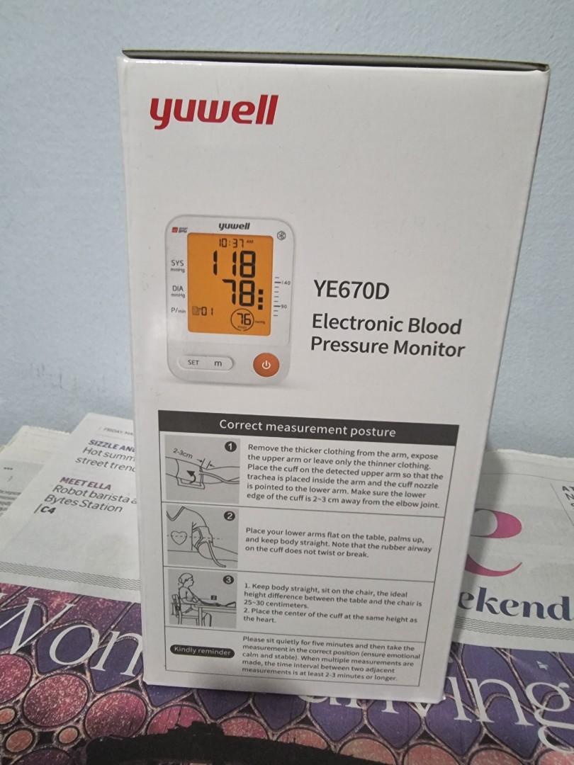 Yuwell Blood Pressure Monitor, Health & Nutrition, Health Monitors