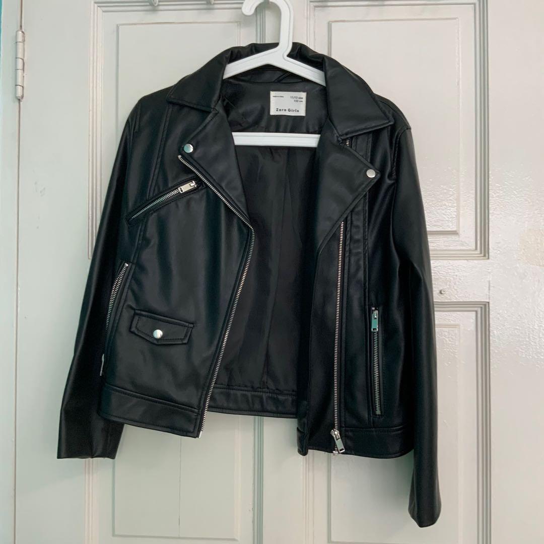 Zara girls hot sale leather jacket
