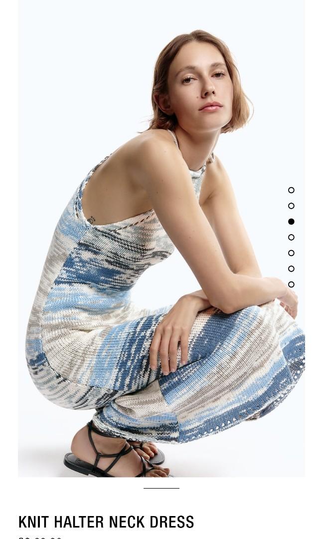 Zara Knit Halter Neck Dress, Women's Fashion, Dresses & Sets, Dresses on  Carousell