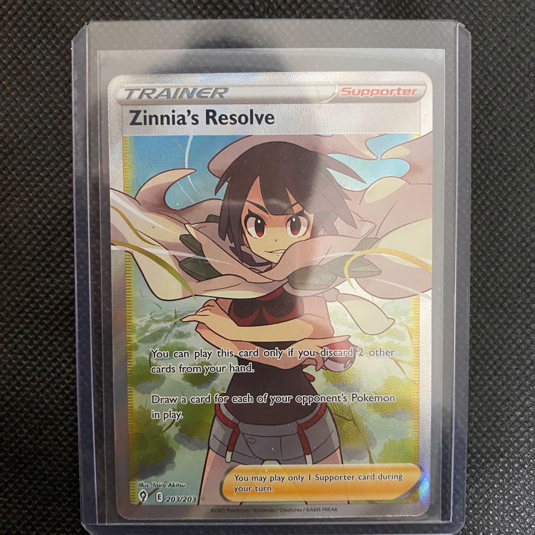 Zinnia’s Resolve Full Art 203/203, Hobbies & Toys, Toys & Games on