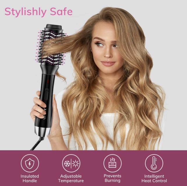 AEVO Hot Air Brush, Combination Hair Dryer Brush & Volumizer, 4in1