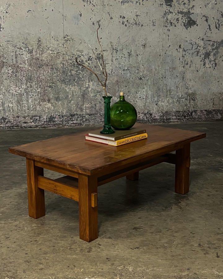 antique wooden rustic coffee table, Furniture & Home Living, Furniture