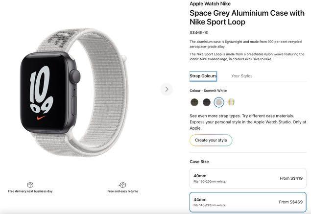 BNIB Apple Watch SE Space Grey Aluminum Case with Summits white