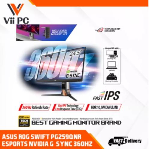 ASUS ROG Swift 360Hz PG259QNR 24.5” HDR Gaming Monitor, 1080P Full HD, Fast  IPS, 1ms, G-SYNC, ULMB, NVIDIA Reflex Latency Analyzer, HDMI DisplayPort