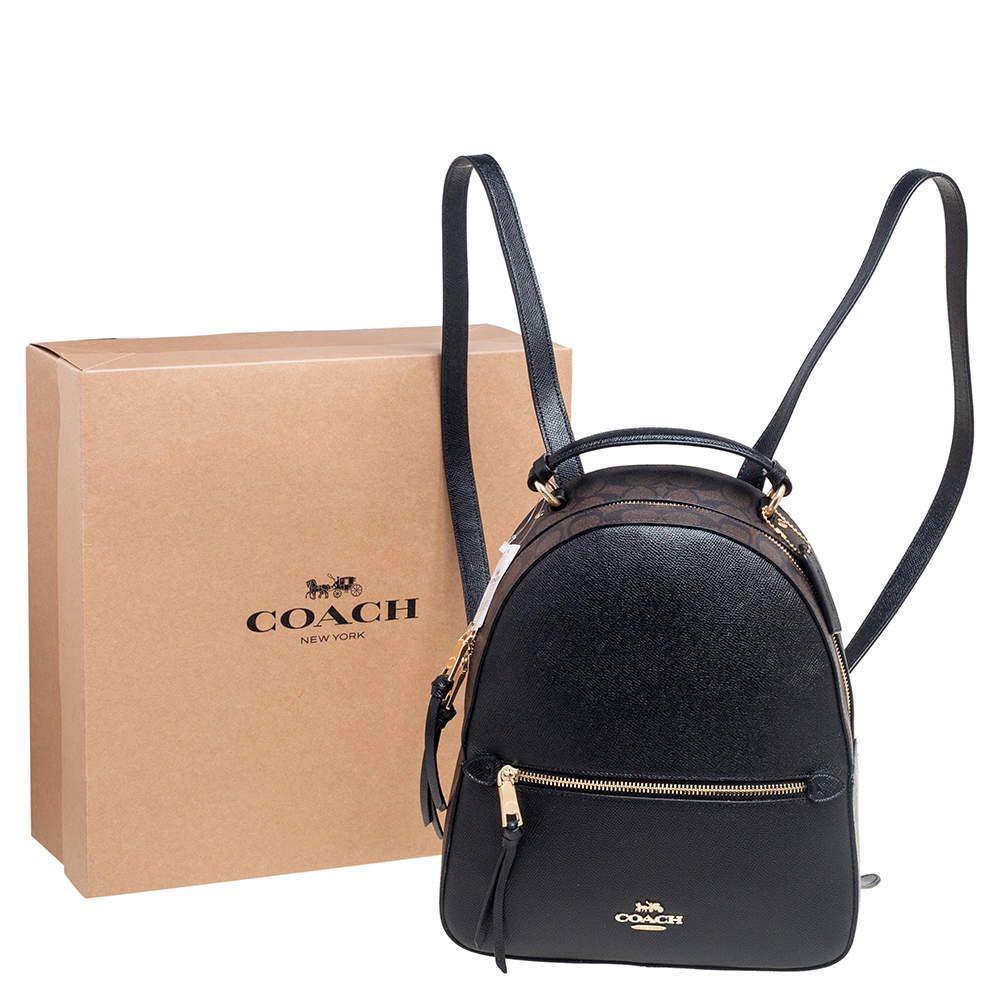 Coach black jordyn backpack deals