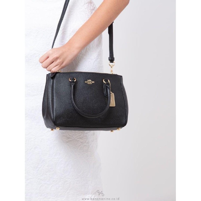 AUTHENTIC Coach Mini Surrey Carryall Black Bag Women s Fashion