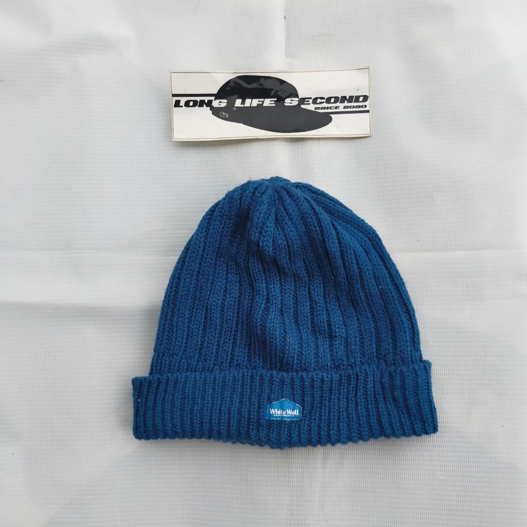 Beanie hat kupluk white wall second 