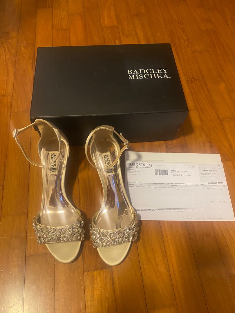 Badgley mischka lara crystal embellished sandal outlet