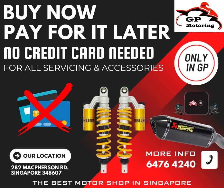Motorcycle parts buy now pay outlet later