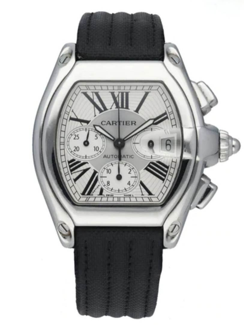 Gold cartier roadster chronograph xl sale
